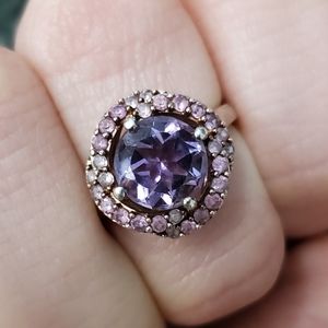 Amethyst rose ring